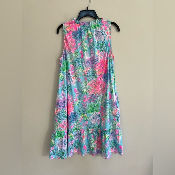 LILLY PULITZER “Celestial Blue Cay To My Heart” Malone Dress in Blue/Pink, M - Picture 4 of 10
